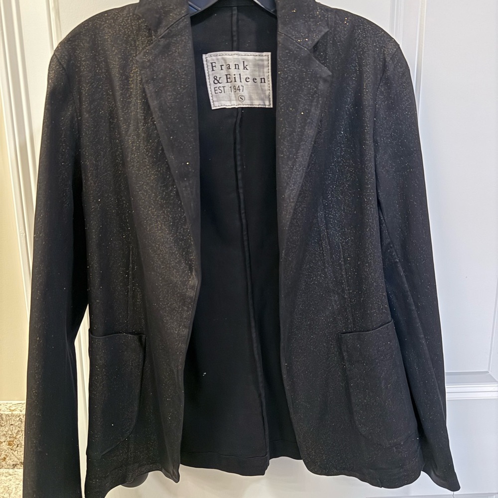 Frank & Eileen black blazer with gold sparkle Jacket